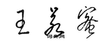 駱恆光王若蜜草書個性簽名怎么寫