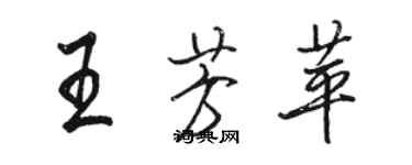 駱恆光王芳苹行書個性簽名怎么寫