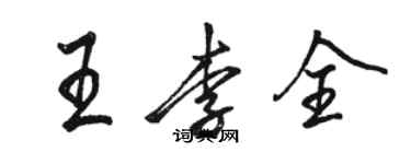 駱恆光王李全行書個性簽名怎么寫