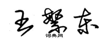 朱錫榮王繁東草書個性簽名怎么寫