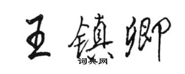 駱恆光王鎮卿行書個性簽名怎么寫