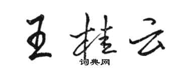 駱恆光王桂雲行書個性簽名怎么寫