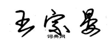 朱錫榮王宗晏草書個性簽名怎么寫