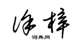 朱錫榮徐梓草書個性簽名怎么寫