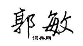 王正良郭敏行書個性簽名怎么寫