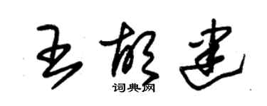 朱錫榮王胡建草書個性簽名怎么寫