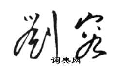 駱恆光劉容草書個性簽名怎么寫