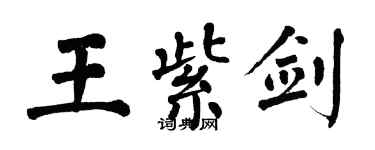 翁闓運王紫劍楷書個性簽名怎么寫