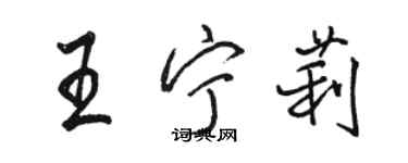 駱恆光王寧莉行書個性簽名怎么寫