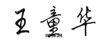 駱恆光王童華行書個性簽名怎么寫