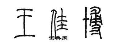 陳墨王佳博篆書個性簽名怎么寫