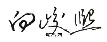 駱恆光向峻熙草書個性簽名怎么寫