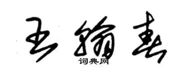 朱錫榮王翰春草書個性簽名怎么寫