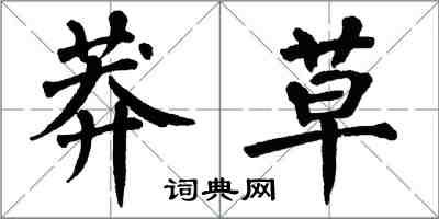 翁闓運莽草楷書怎么寫