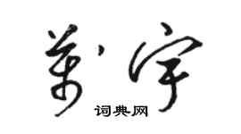 駱恆光萬宇草書個性簽名怎么寫