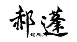 胡問遂郝蓬行書個性簽名怎么寫