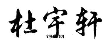 胡問遂杜宇軒行書個性簽名怎么寫