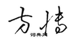 駱恆光方博草書個性簽名怎么寫