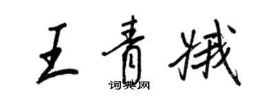 王正良王青娥行書個性簽名怎么寫