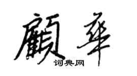 王正良顧華行書個性簽名怎么寫