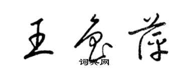 梁錦英王魯萍草書個性簽名怎么寫