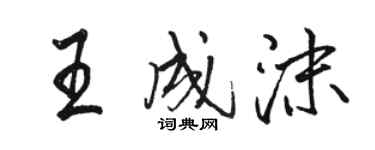 駱恆光王成沫行書個性簽名怎么寫
