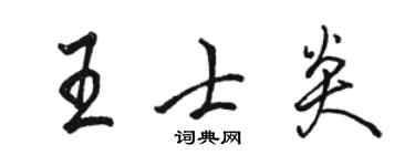 駱恆光王士炎行書個性簽名怎么寫