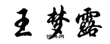 胡問遂王夢露行書個性簽名怎么寫