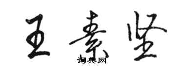 駱恆光王素堅行書個性簽名怎么寫