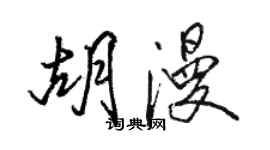 駱恆光胡漫行書個性簽名怎么寫