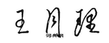 駱恆光王月理草書個性簽名怎么寫