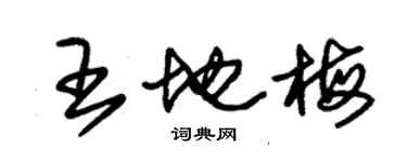 朱錫榮王地梅草書個性簽名怎么寫