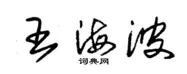 朱錫榮王海波草書個性簽名怎么寫