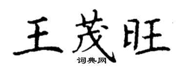 丁謙王茂旺楷書個性簽名怎么寫