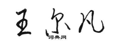 駱恆光王爾凡行書個性簽名怎么寫