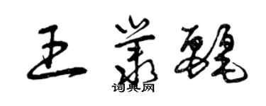 曾慶福王叢麗草書個性簽名怎么寫