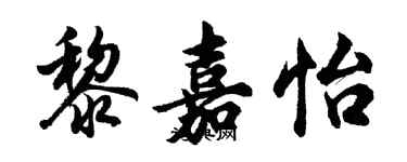 胡問遂黎嘉怡行書個性簽名怎么寫