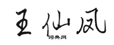 駱恆光王仙鳳行書個性簽名怎么寫