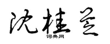 曾慶福沈桂芝草書個性簽名怎么寫