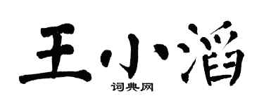 翁闓運王小滔楷書個性簽名怎么寫