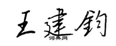 王正良王建鈞行書個性簽名怎么寫