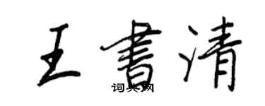 王正良王書清行書個性簽名怎么寫