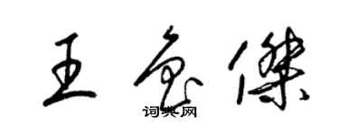 梁錦英王魯傑草書個性簽名怎么寫