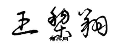 曾慶福王黎翔草書個性簽名怎么寫