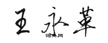 駱恆光王永革行書個性簽名怎么寫