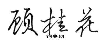 駱恆光顧桂花行書個性簽名怎么寫