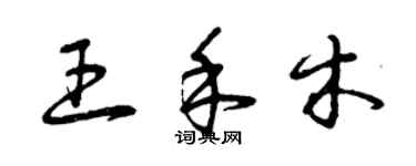 曾慶福王禾木草書個性簽名怎么寫