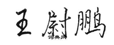 駱恆光王尉鵬行書個性簽名怎么寫
