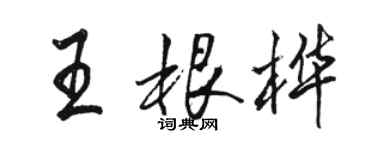 駱恆光王根樺行書個性簽名怎么寫