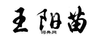 胡問遂王陽苗行書個性簽名怎么寫